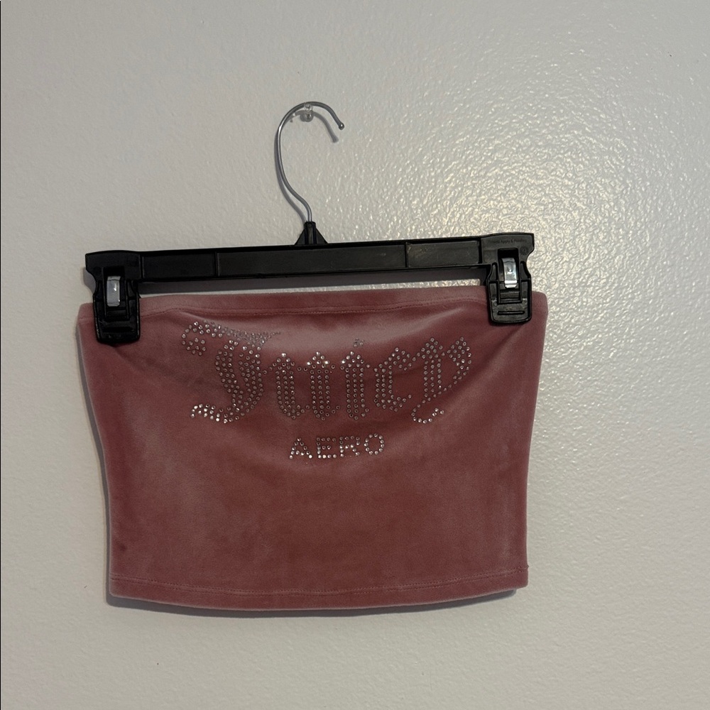 Juicy Aero Couture Pink Velvet Tube Top